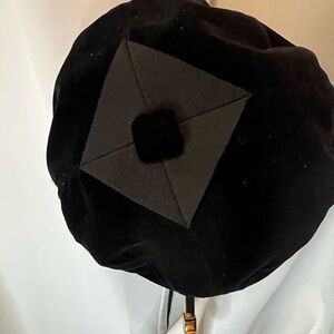 Elegant Black Velvet Women's Hat